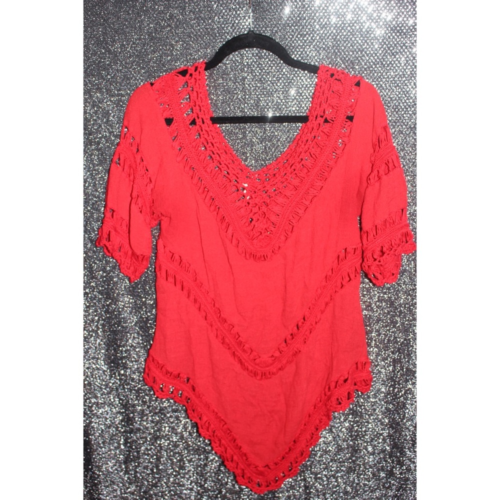 Dreamers red bohemian top